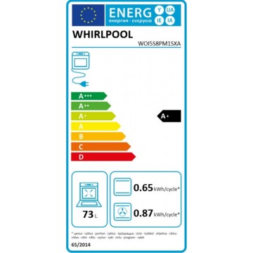 Whirlpool WOI5S8PM1SXA Φούρνος άνω Πάγκου 73lt Π59.5εκ. Inox